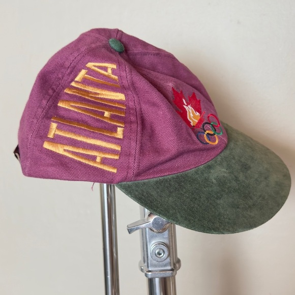 vintage 1996 Atlanta Summer Olympics Canada Strapback Suede Hat - Picture 4 of 5
